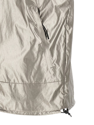 Silver Polyester Sleeveless Jacket