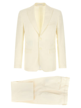 White Wool Two-Piece Suit