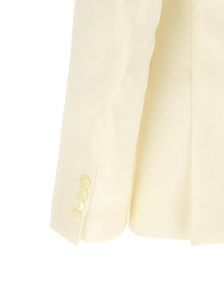 White Wool Two-Piece Suit