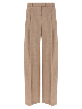 Multicolor Linen Flared Pants