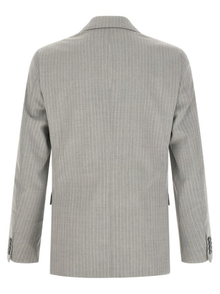 Gray Polyester Two-Piece Suit