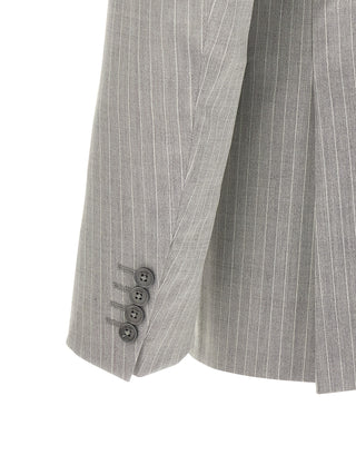 Gray Polyester Two-Piece Suit