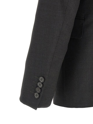 Gray Viscose Two-Piece Suit