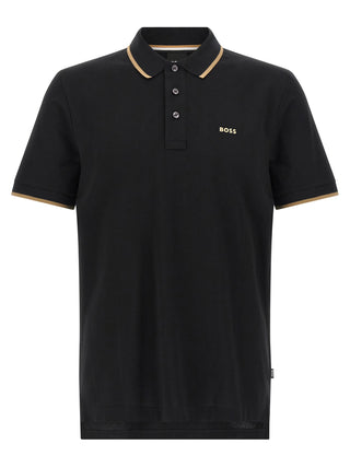 Black Cotton Polo Shirt
