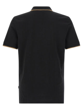 Black Cotton Polo Shirt