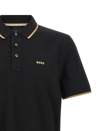 Black Cotton Polo Shirt