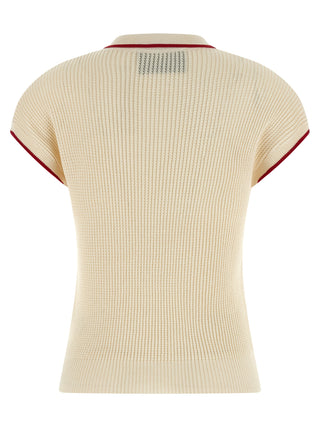 Beige Cotton Shortsleeve Shirt