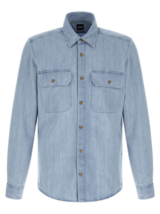 Blusa de algodón azul