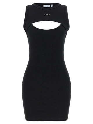 Bicolor Cotton Short Dress