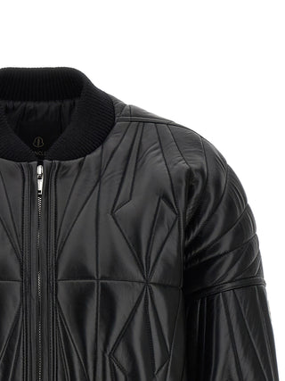 Chaqueta de cuero de cordero negra