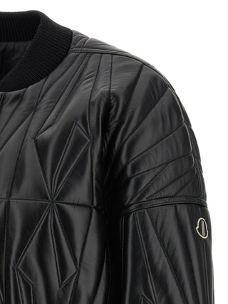 Chaqueta de cuero de cordero negra