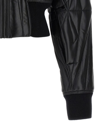 Chaqueta de cuero de cordero negra