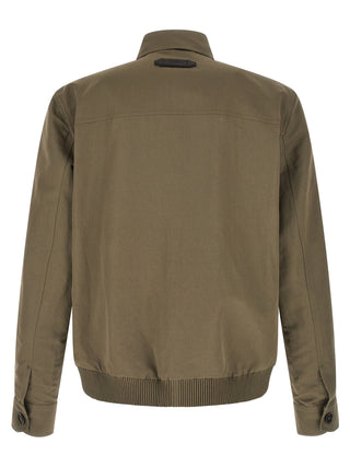 Bicolor Linen Full-Length Jacket