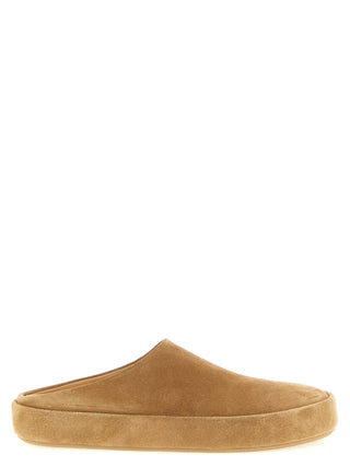 Beige Calfskin Mules