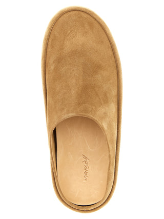 Beige Calfskin Mules