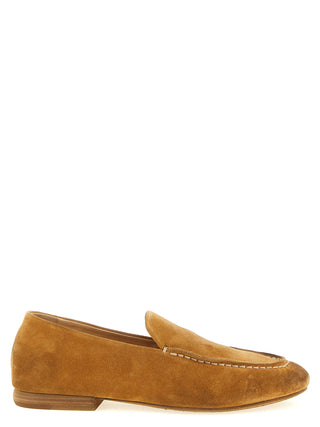 Brown Calfskin Slip-On Loafers