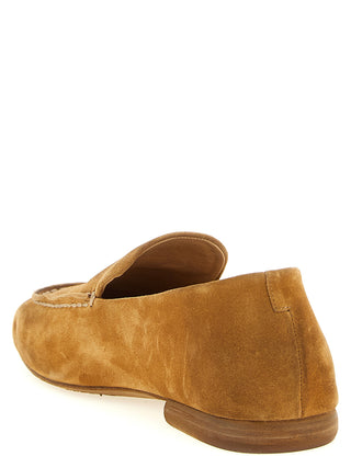 Brown Calfskin Slip-On Loafers