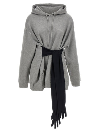 Vestido corto de algodón gris  