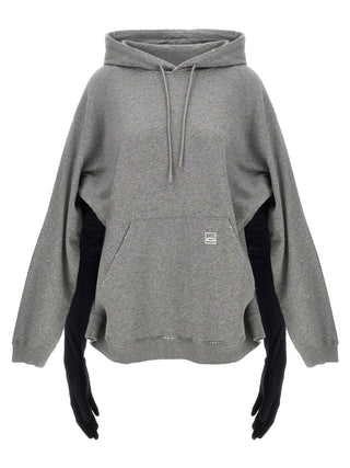 Vestido corto de algodón gris  