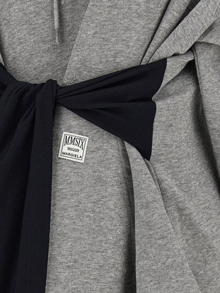 Vestido corto de algodón gris  
