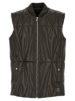Brown Lamb Leather Sleeveless Jacket