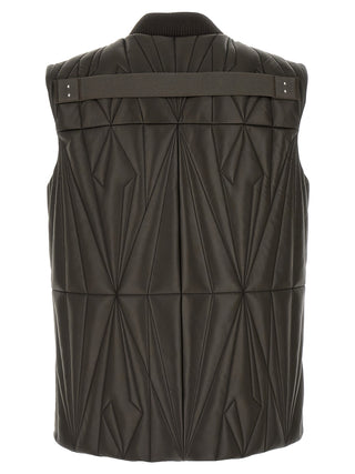 Brown Lamb Leather Sleeveless Jacket