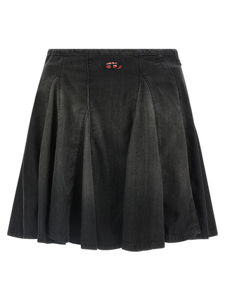 Black Cotton Long Skirt