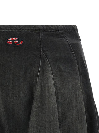 Black Cotton Long Skirt