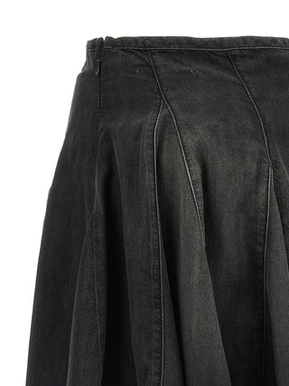 Black Cotton Long Skirt