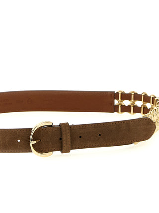 Brown Lamb Leather Regular Belt