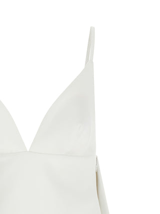 Vestido corto blanco de poliéster