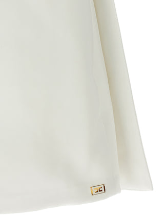 Vestido corto blanco de poliéster