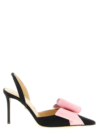 Multicolor Satin High Heel Pumps