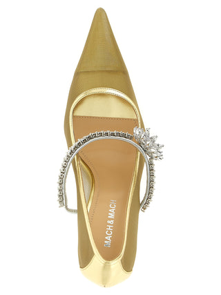 Gold Polyamide High Heel Pumps
