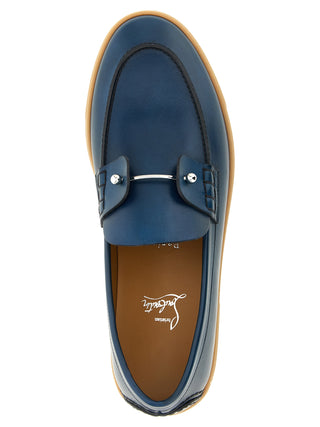 Mocasines slip-on de piel de becerro azul