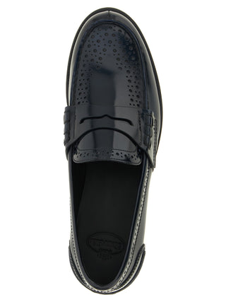 Blue Calfskin Slip-On Loafers