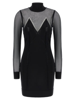 Vestido corto de viscosa negro