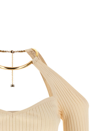 Cárdigan beige de viscosa