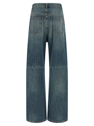 Jeans azules de algodón denim