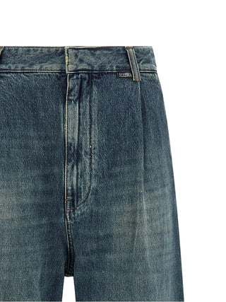 Jeans azules de algodón denim