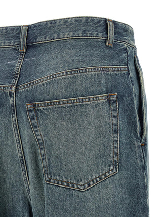 Jeans azules de algodón denim