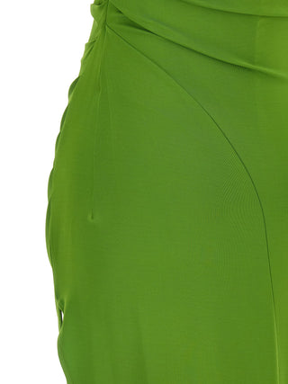 Bicolor Viscose Long Dress