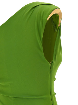 Bicolor Viscose Long Dress