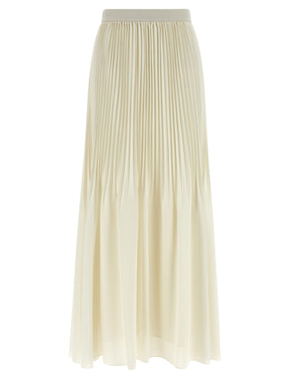 White Polyester Mini Skirt