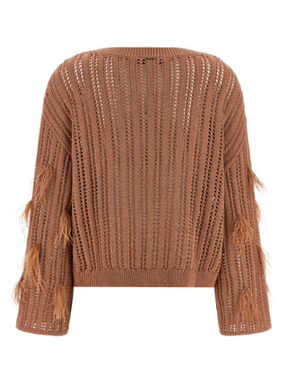 Brown Cotton Cardigan