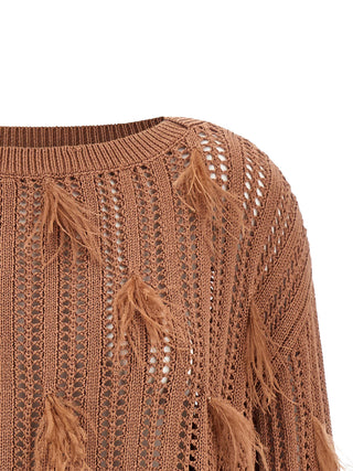 Brown Cotton Cardigan