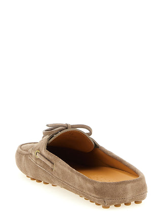 Beige Calfskin Flats