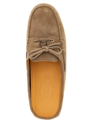 Beige Calfskin Flats