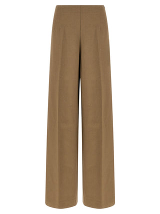 Brown Viscose Casual Pants