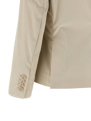 Beige Cotton Blazer